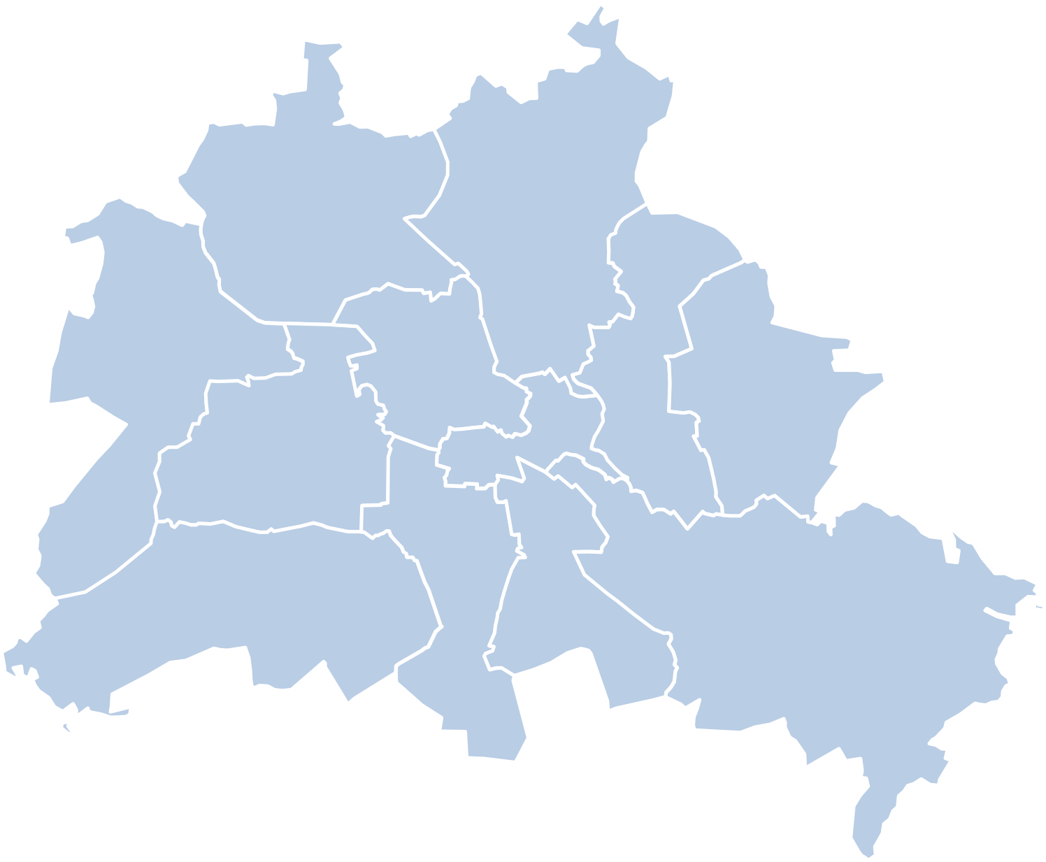 Map of Berlin with customer locations